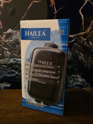 Hailea Membranpumpe 5503 - 210l/ h 4W leise Luftpumpe Durchlüfter Aquarium