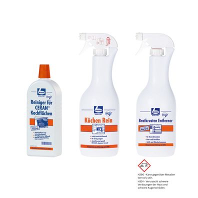 Dr. Becher Küchen Rein + Bratkrusten Entferner + Reiniger Kochfeld (Küchenpaket)