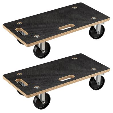 Wiltec 2x Transportroller 575x290x144mm 300kg Möbelroller Rollbrett Umzugshilfe