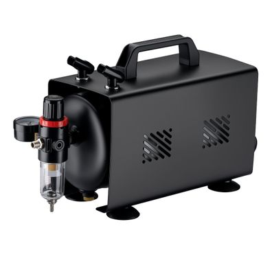 Wiltec Airbrush Kompressor AS18TB 1/6PS Luftkompressor 20-23l/min Pistole Design