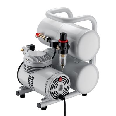 Wiltec Airbrush Kompressor AS06T Luftkompressor 1/4PS 65-69 l/min 3,2bar Design