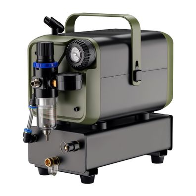Wiltec Airbrush Kompressor HS-679F 1/6PS Luftkompressor 28l/min Pistole Design