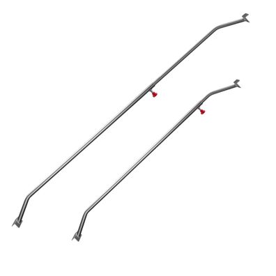 Wiltec 2x Flachplanenbügel Anhänger 108-150cm Aluminium Flachplane Planenspanner