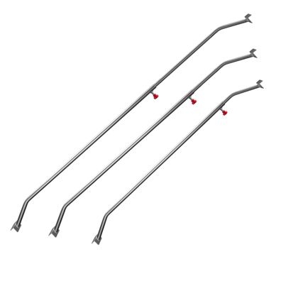 Wiltec 3x Flachplanenbügel Anhänger 108-150cm Aluminium Flachplane Planenspanner