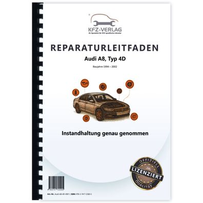 Audi A8 Typ 4D 1994-2002 Instandhaltung Inspektion Wartung Reparaturanleitung