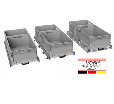 Heckauszug 900 mm Kastenwagen Camper bis 3 Boxen Schwerlastauszug Selbstausbau