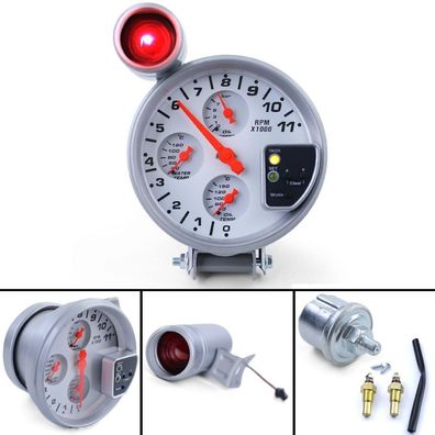 5 Zoll Drehzahlmesser Racing – Öltemp, Wassertemp, Öldruck, Shift Light
