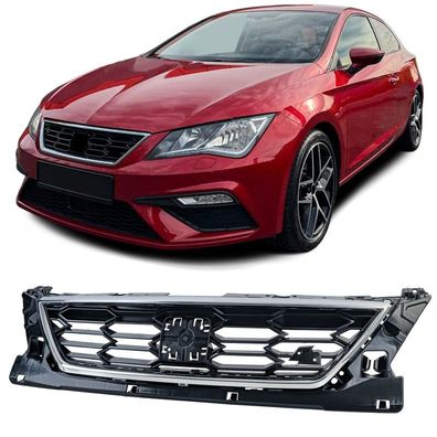 Sport Upgrade Kühlergrill mit Chromrahmen für Seat Leon 5F Modell FR 2017-2020