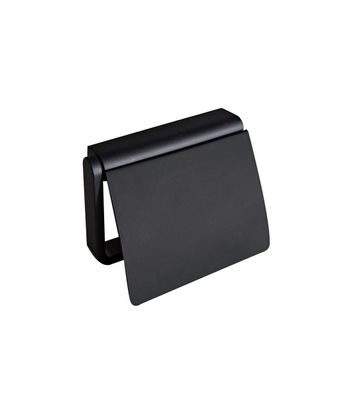 VIGOUR Papierhalter Derby V3 mit Deckel schwarzmatt | V3DEPHSM