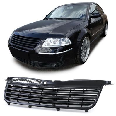 Kühlergrill Frontgrill Schwarz ohne Emblem für VW Passat 3BG Limo Variant 00-05
