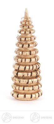 Baum Ringelbäumchen ohne Stamm, vergoldet H=ca 6 cm NEU Erzgebirge Holzbaum