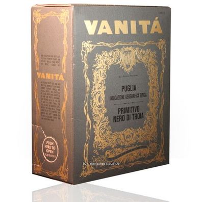 Vanita BIB(3L) Primitivo / /ero di Troia Puglia IGT 3.00 Liter
