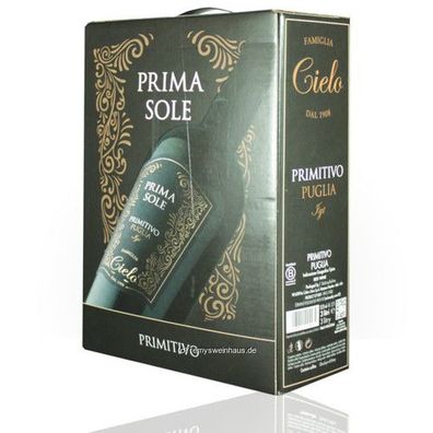 Cielo e Terra BIB(3L) PRIMA SOLE Primitivo 3.00 Liter