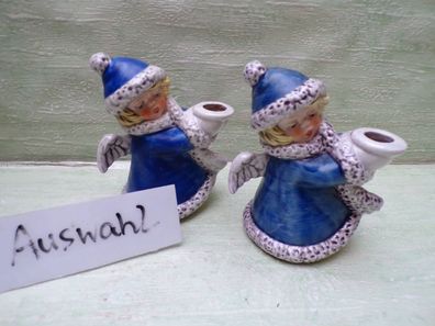 Goebel West Germany blau Engel 10,5cm 42009-09 1975 Kerzenhalter