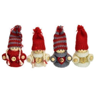 Gestrickte Puppen 4 Stück, 8 cm