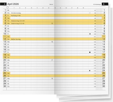 2026 Rido Monats-Ersatzkalendarium Miniplaner d 15 87×153 mm