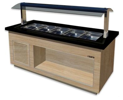 Saro SARO Heißes Buffet f.5x 11GN, Premium LINE SB-H200 OAK