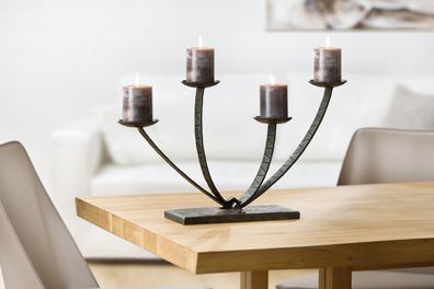 Gilde Vulcano 4 flammiger Kerzenständer Apollo 69284