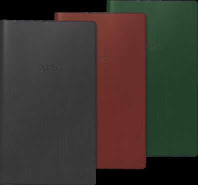 2026 Glocken Faltkalender 9x15cm sort 2S/1M