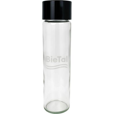 BieTal® Glas Trinkflasche Tube Bottle Wasser Flasche 750ml für Sprudel