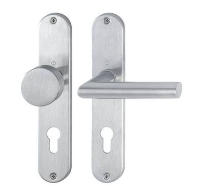 Hoppe Amsterdam Langschild Wechselgarnitur PZ Edelstahl matt Schutzbeschlag