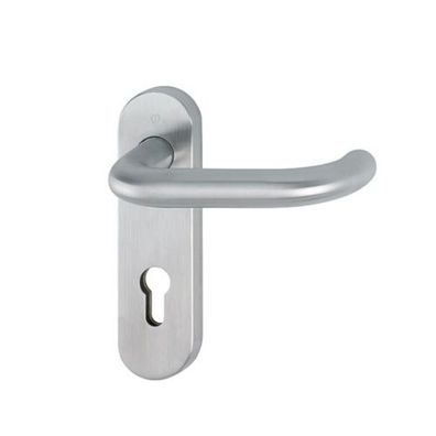 Hoppe Feuerschutzgarnitur Paris Kurzschild Edelstahl matt PZ 72mm Türdrücker