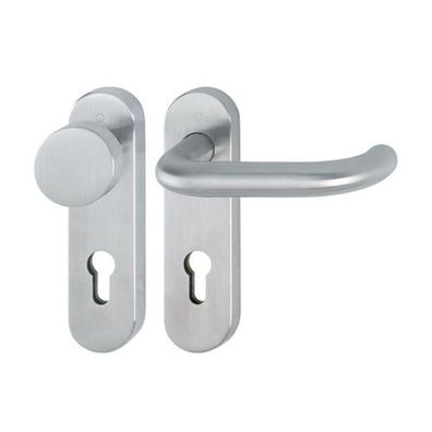 Hoppe Feuerschutzgarnitur Paris Wechsel Kurzschild Edelstahl matt PZ 72mm