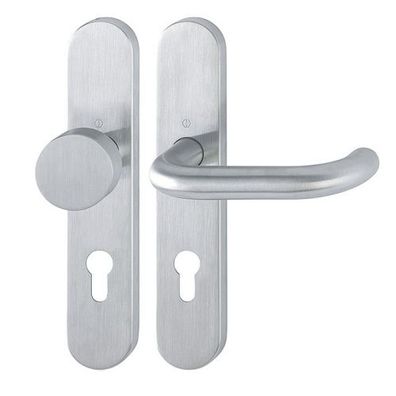 Paris Hoppe Feuerschutz Wechselbeschlag Langschildgarnitur PZ72 Edelstahl matt