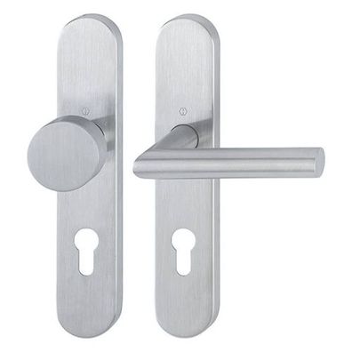 Amsterdam Hoppe Edelstahl matt Feuerschutzgarnitur Langschild Wechselgarnitur PZ