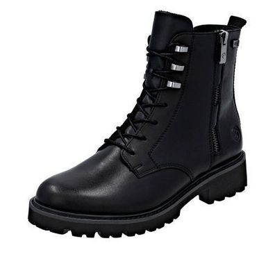 Remonte Schnürstiefel - Schwarz Glattleder