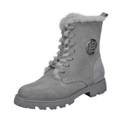 Bagatt Schnürstiefel - Grau Leder