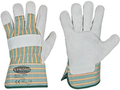 3 x Robuster Spaltleder Arbeitshandschuh EN 388/420/II Größe 10,5