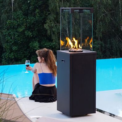 Kratki PATIO LIGHT Terrassenheizer 8,2kW Schwarz – Propan/Butan Heizstrahler