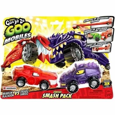 Action-Figur Moose Toys GOO Mobiles - Blazagon VS TREADS SHREDZ Rot