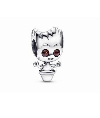 Pandora Charm 792554C01 - Marvel Baby Groot Anhänger - Silber - Kristall Braun