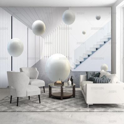 Vlies Fototapete Wandtapete Wandbilder 3D Kugel Architektonische Innenräume 4311