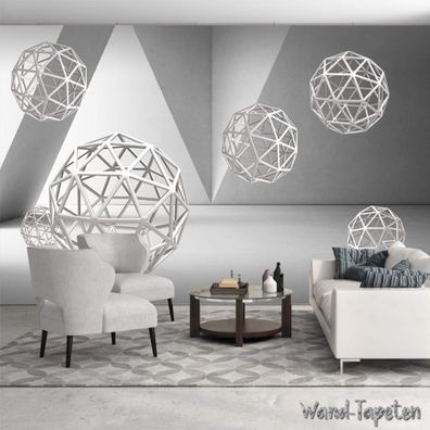 Vlies Fototapete Wandtapete Wandbilder Abstrakte 3D Kugel 4318