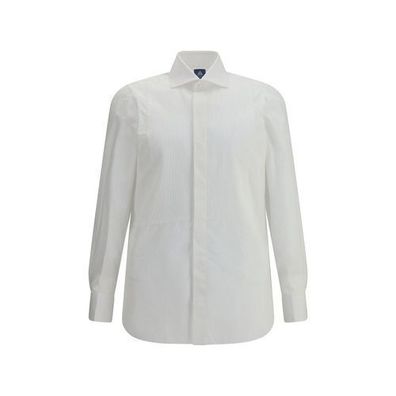 Finamore White Cotton Dress Shirt