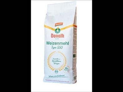 Donath Mühle 6x Demeter Weizenmehl 550 1000g