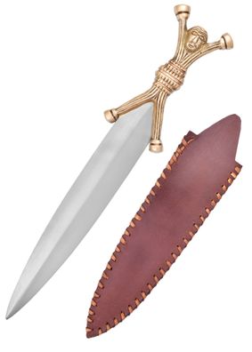 Keltischer Dolch mit Griff und Knauf in menschlicher Form