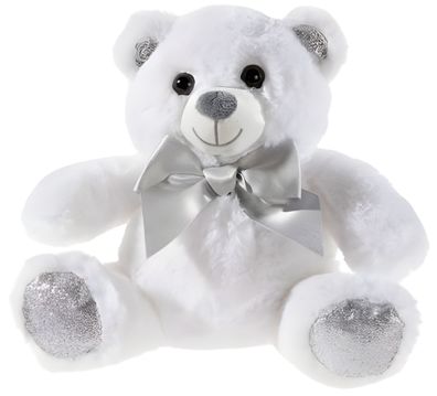 Heunec Bär weiß mit Schleife Größe 25 cm