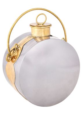 Römische Feldflasche (Laguncula), Stahl und Messing