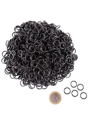 Kettenringe, 3 kg-Paket, unvernietet, brüniert 9 mm ID