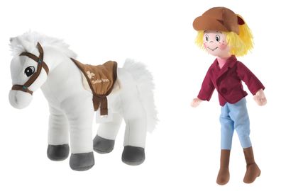 BIBI & TINA Puppe Bibi und Pferd Sabrina als Set Größe 60 cm