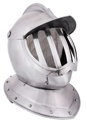 Geschlossene Sturmhaube, Burgonet, 17. Jh., 1,6 mm Stahl
