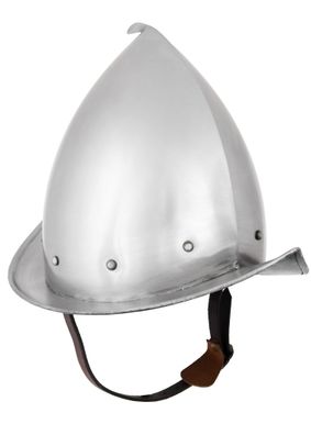 Spitzer Morion Helm mit Lederinlet
