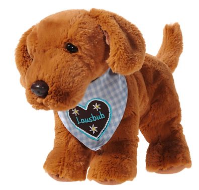 Heunec HUND mit Halstuch blau "Lausbub" Größe 22 cm