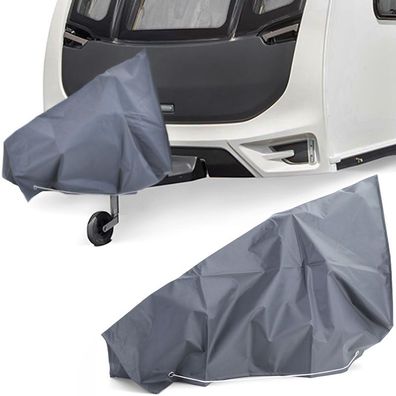 Deichselabdeckung Premium Grau für Wohnwagen Caravan Anhänger Schutzhaube 75 cm