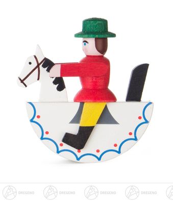 Nussknacker Mini-Reiterlein rot H=ca 5 cm NEU Erzgebirge Nußknacker Holz