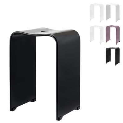 bremermann Badhocker, Duschhocker aus Acryl, ca. 33 x 27,5 x 48 cm, ergonomisch